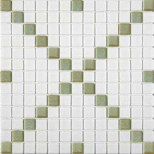 Alttoglass Mosaik Titanio Blanca Menta