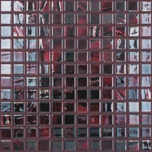 Vidrepur Mosaik Pincel Negro-Rojo 50x50