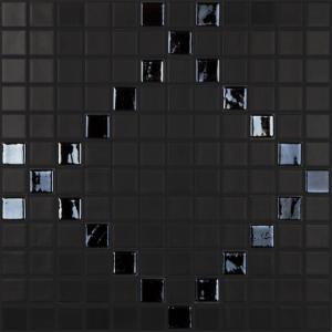 Vidrepur Mosaik Negro Rombo 25X25